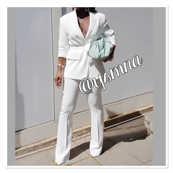 Zara belted blazer+ pants bloggers favorite - Picture 2 of 16